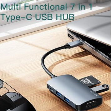 Yesido HB16 7-in-1 USB-C Multifunctional Docking Station & Hub Adapter