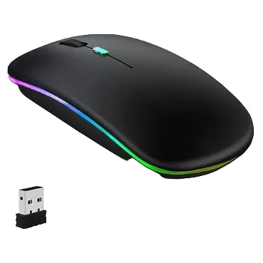 W10 Dual Mode Wireless & Bluetooth RGB Mouse – Black