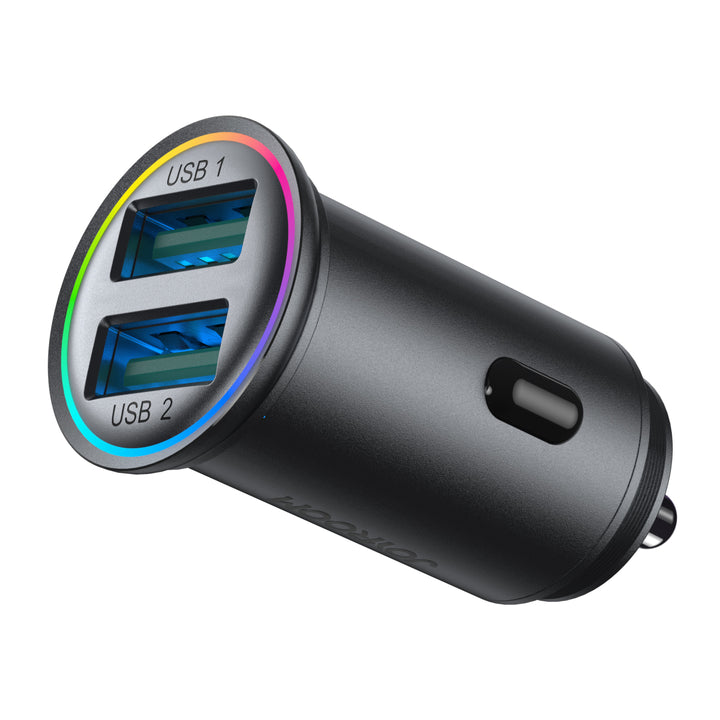 JOYROOM JR-CCN03 24W Mini Metal Dual USB Car Charger