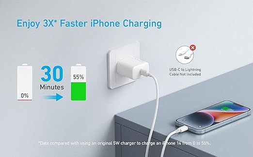 Anker 20W USB-C Fast Charger (Foldable Plug)