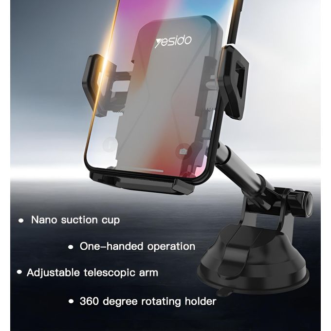 Yesido C40 Magnetic Car Phone Mount – 360° Rotation