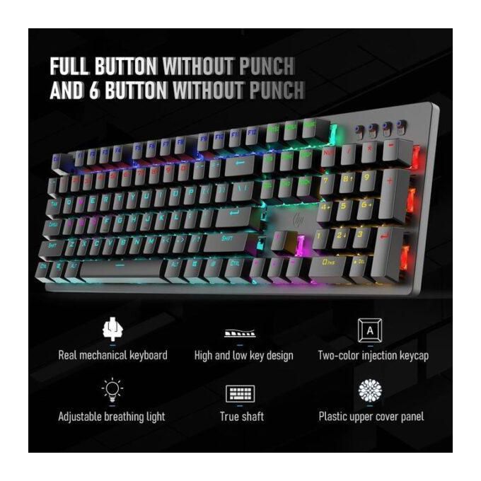 HP GK100F Mechanical Gaming Keyboard – Rainbow Backlight