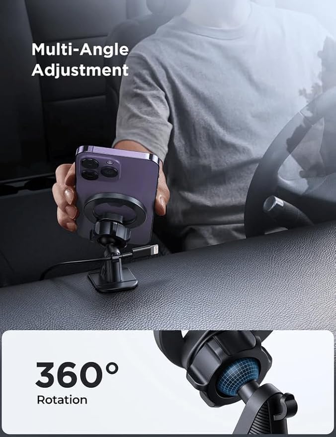 Joyroom JR-ZS376 Magnetic Car Phone Holder – 360° Rotation (Black)