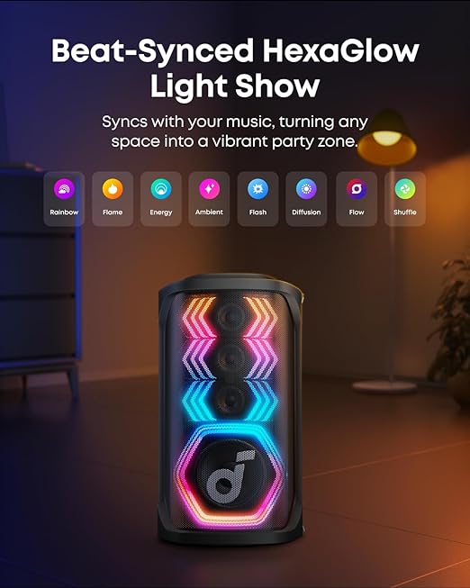 Soundcore Rave 3S AI Party Speaker – 200W with Dual Wireless Microphones