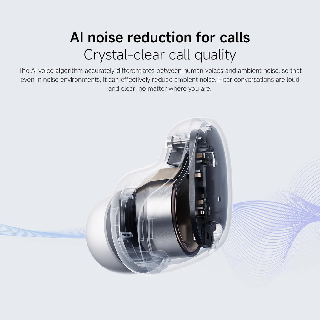 Xiaomi Redmi Buds 6 Play Wireless Earphones – 36H Playtime, AI Noise Reduction, White