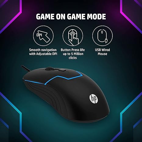 M100 Wired Gaming Mouse – 7-Color LED, DPI Control – Black