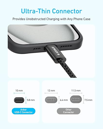 Anker 322 USB-C to USB-C Cable (6ft / 1.8m, 60W)