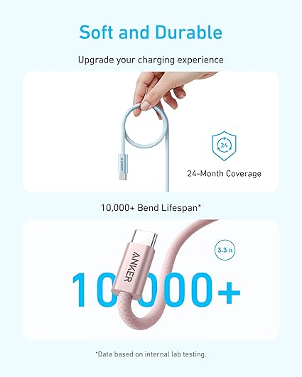 Anker 322 USB-C to USB-C Cable (6ft / 1.8m, 60W)