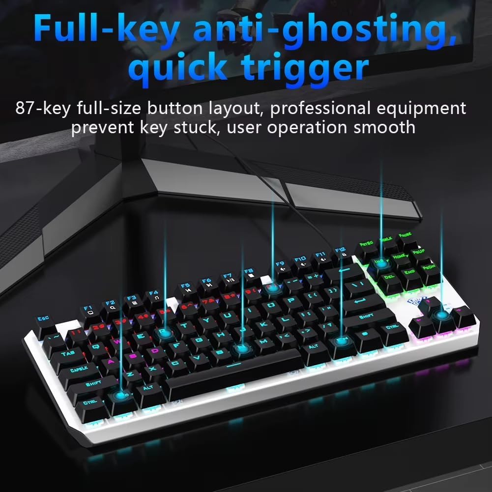 AULA Wind F3087 Mechanical Gaming Keyboard – 87 Keys, Backlit