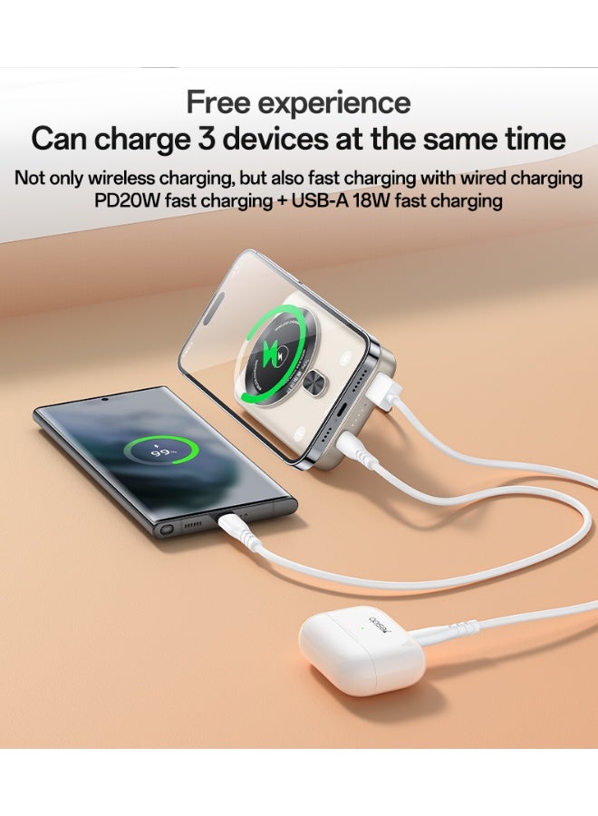 Yesido YP60 10000mAh Magnetic Wireless Power Bank with 360° Rotating Stand