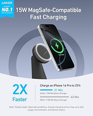 Anker Ultra-Fast 2-in-1 Charging Dock – 15W Wireless Stand