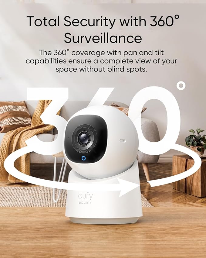eufy Security Indoor Cam C220 2K Smart PTZ Wi-Fi Camera