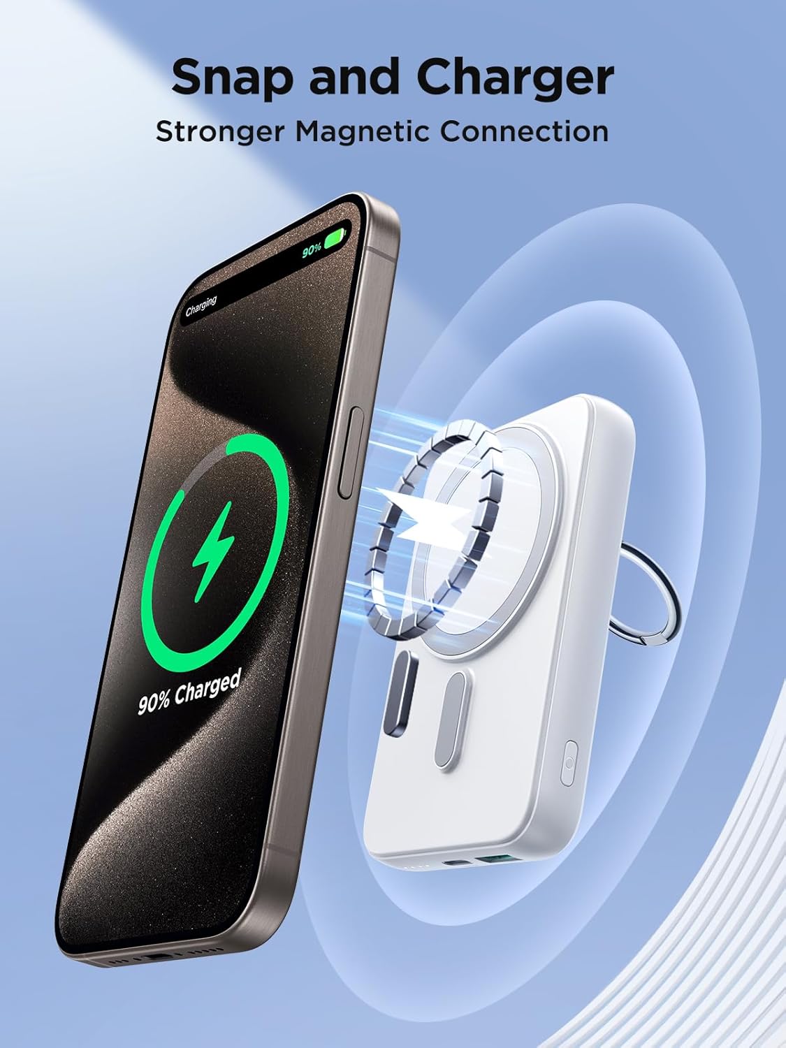 JOYROOM Magnetic 10000mAh Power Bank with Ring Holder & 20W Fast Charging