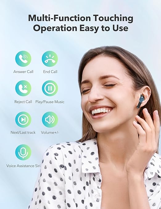 RAVPower RP-BH1018 Studio True Wireless Bluetooth Earbuds – Black