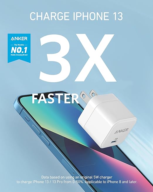 Anker PowerPort III 20W USB-C Fast Charger (Foldable Plug)