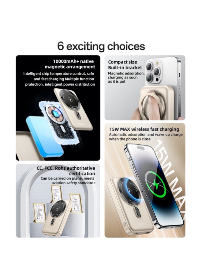 Yesido YP60 10000mAh Magnetic Wireless Power Bank with 360° Rotating Stand