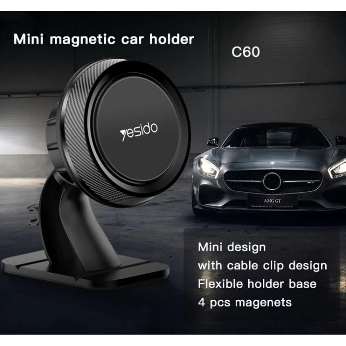 Yesido C60 Magnetic Car Phone Holder – 360° Rotating