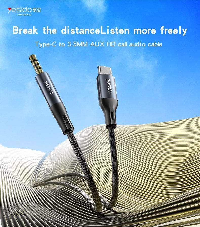 YESIDO Built-in High-performance Type-C to 3.5MM AUX HD Call Audio Cable