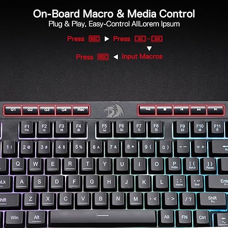 Redragon K515 SHIVA RGB Gaming Keyboard – 98 Keys