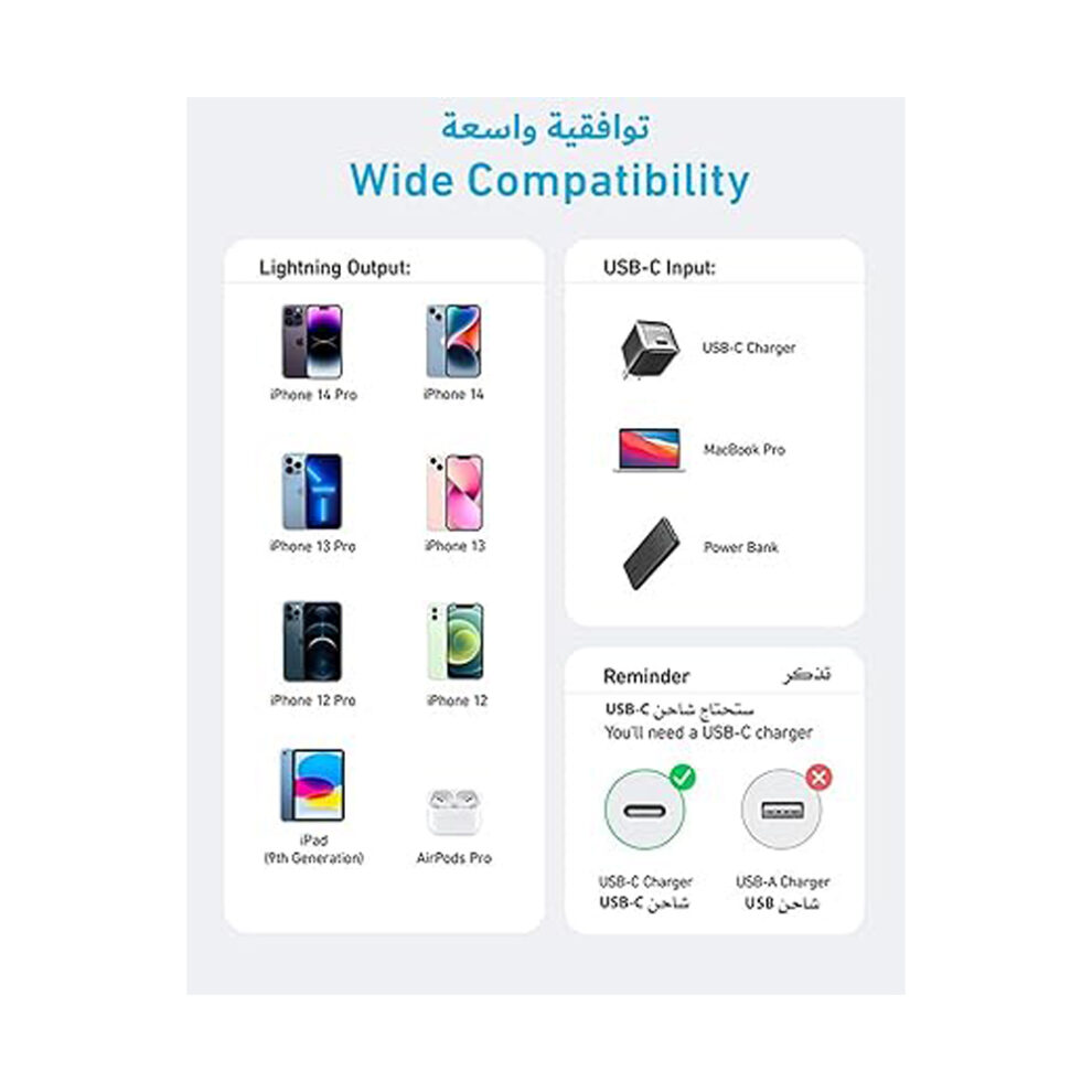 Anker 322 USB-C to Lightning Braided Cable 1.8m