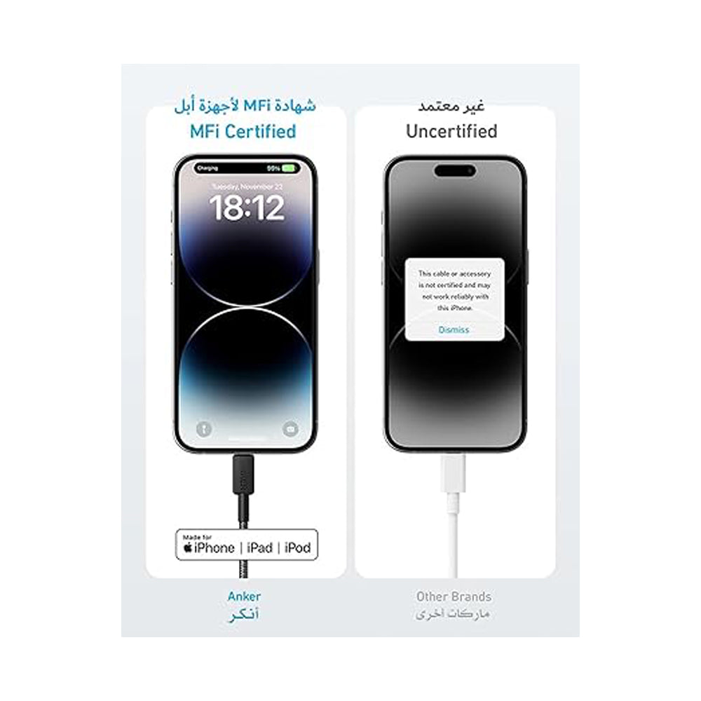 Anker 322 USB-C to Lightning Braided Cable 1.8m