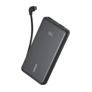 Anker Zolo 10,000mAh Power Bank with Built-In USB-C Cable – 22.5W Fast Charge