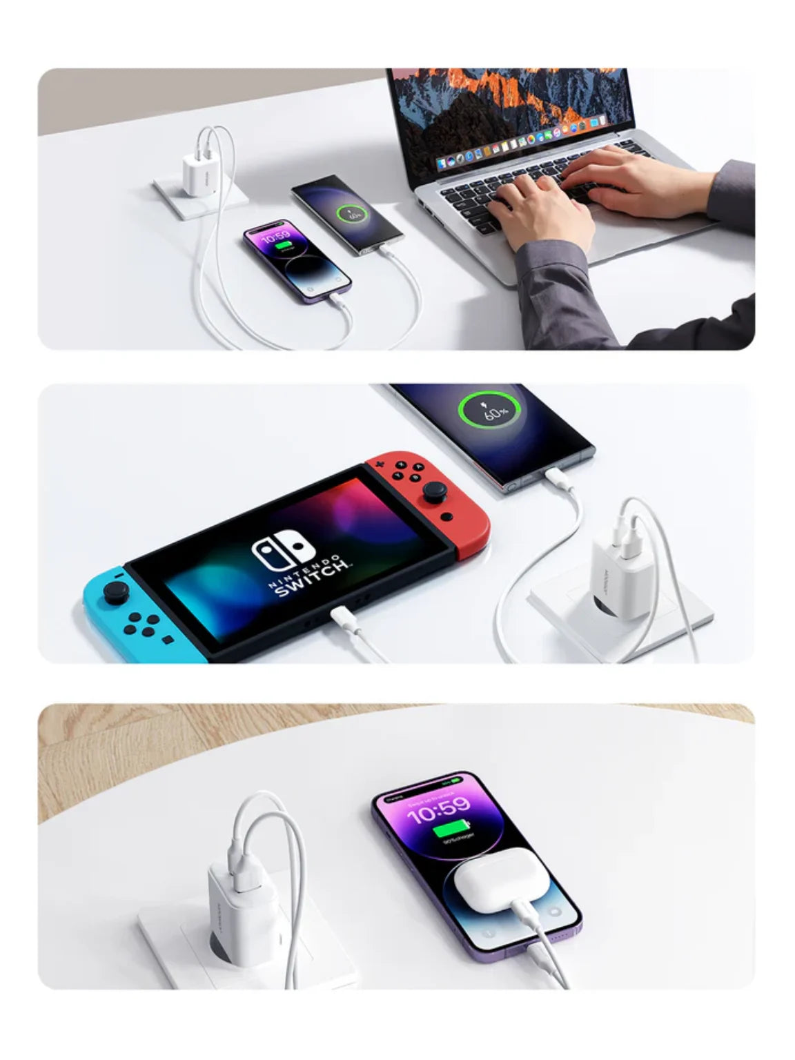 Joyroom 20W A+C Fast Charger with Lightning Cable