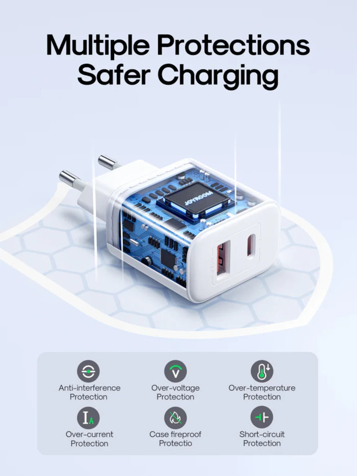 Joyroom 20W A+C Fast Charger with Lightning Cable