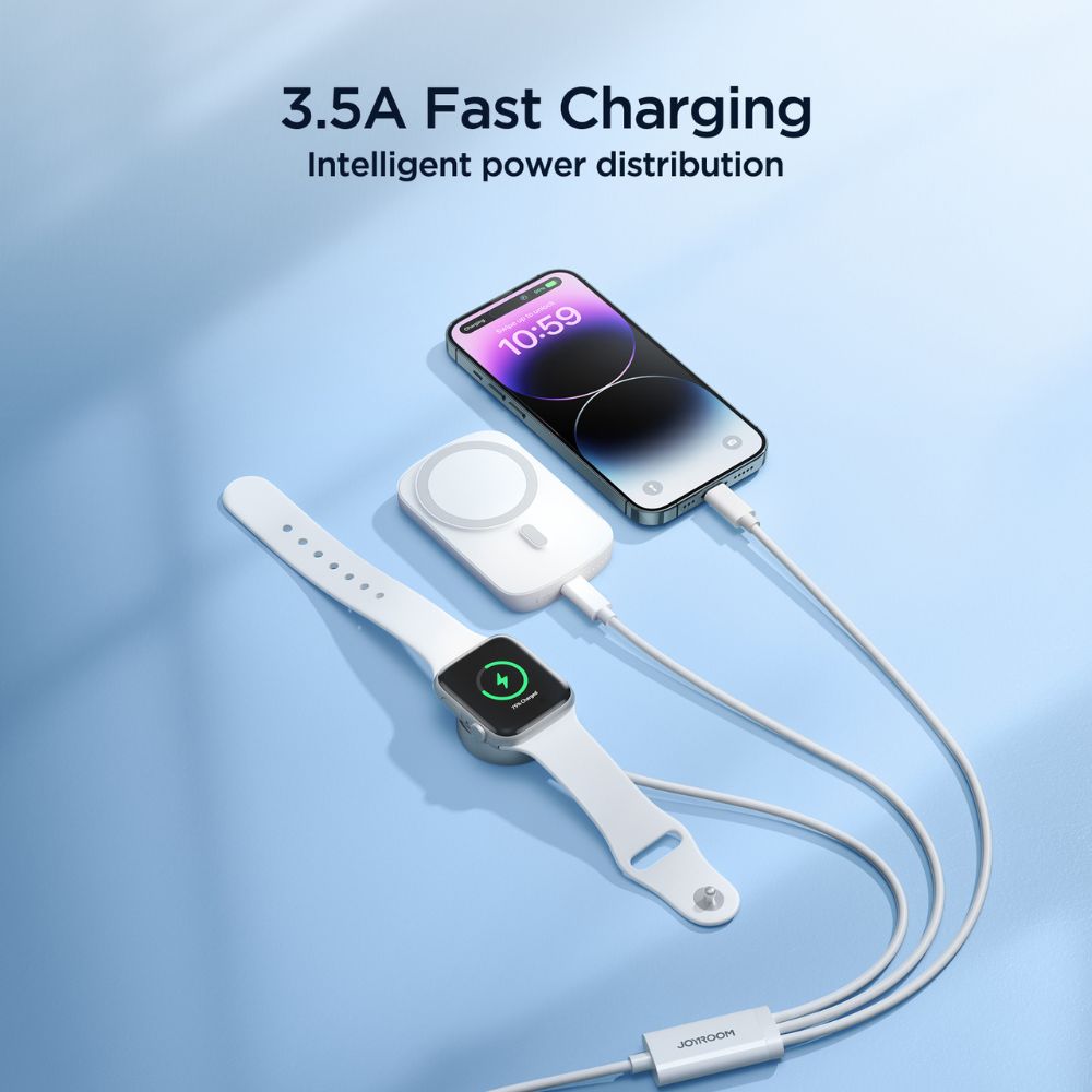 3-in-1 Magnetic Wireless Watch Charger Cable