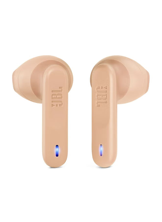 JBL Wave Flex True Wireless Earbuds – Deep Bass Sound, 32H Battery, Beige