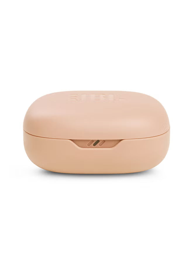 JBL Wave Flex True Wireless Earbuds – Deep Bass Sound, 32H Battery, Beige