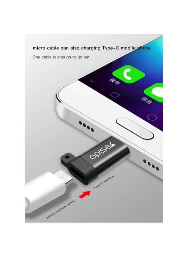 Yesido GS04 Micro‑to‑Type‑C Mini OTG Adapter – Portable Data & Charging Converter