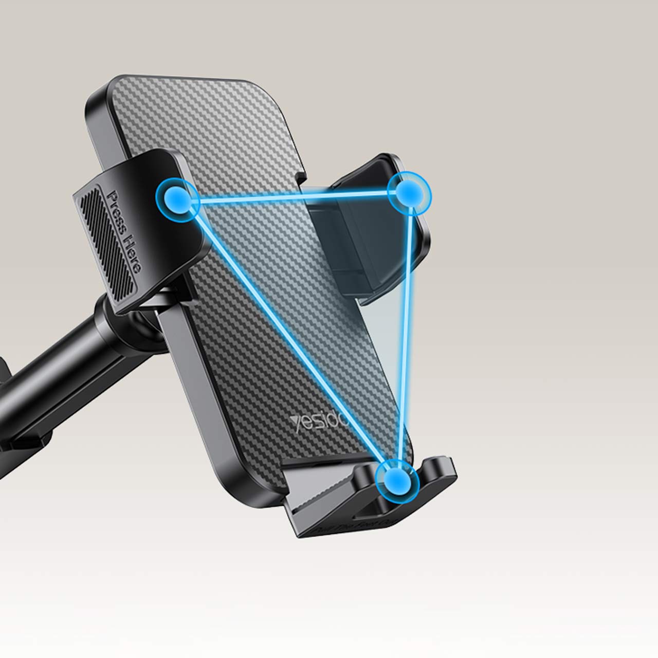 Yesido C173 Stand Car Phone Holder – Black