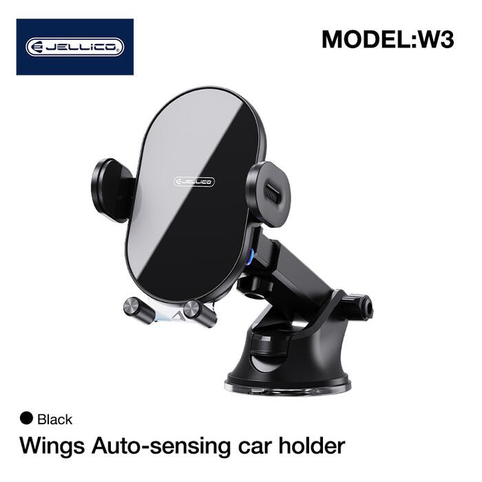 Jellico W3 Automatic Car Phone Mount with 15W Fast Wireless Charging