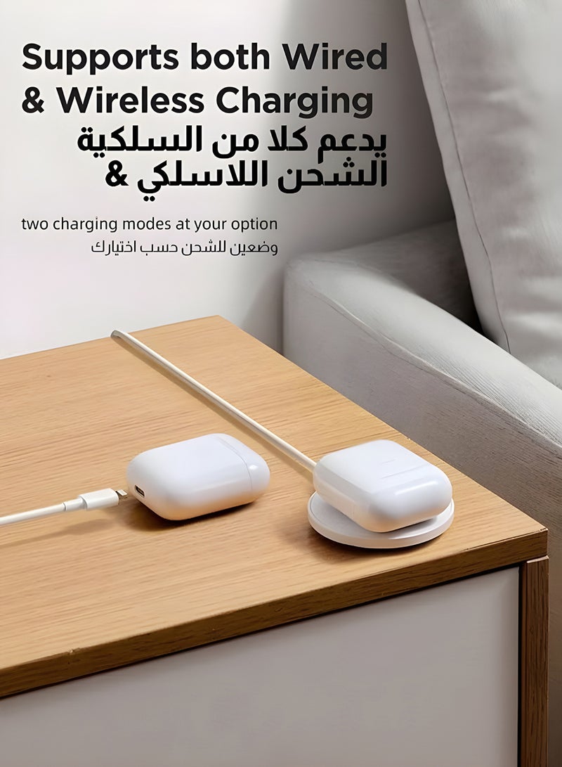 JR-T03S TWS Semi In-Ear Wireless Earbuds – White
