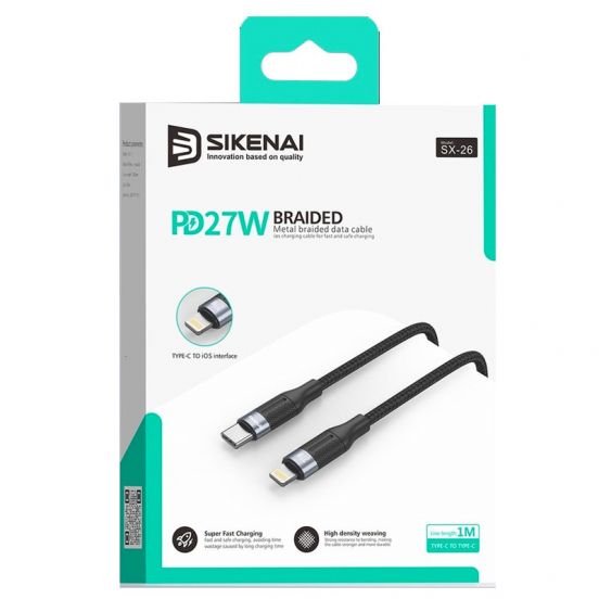 SIKENAI SX-26 Type-C to Lightning Cable 27W PD